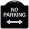 Signmission Designer Series-No Parking With Bidirectional Arrow Black & Silver, 18" x 18", BS-1818-9819 A-DES-BS-1818-9819 - alternate 1